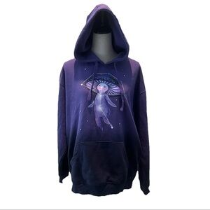 Fairydropart Mushroom Constellation Ombré Purple Hoodie S Whimsy Fairy Hippie